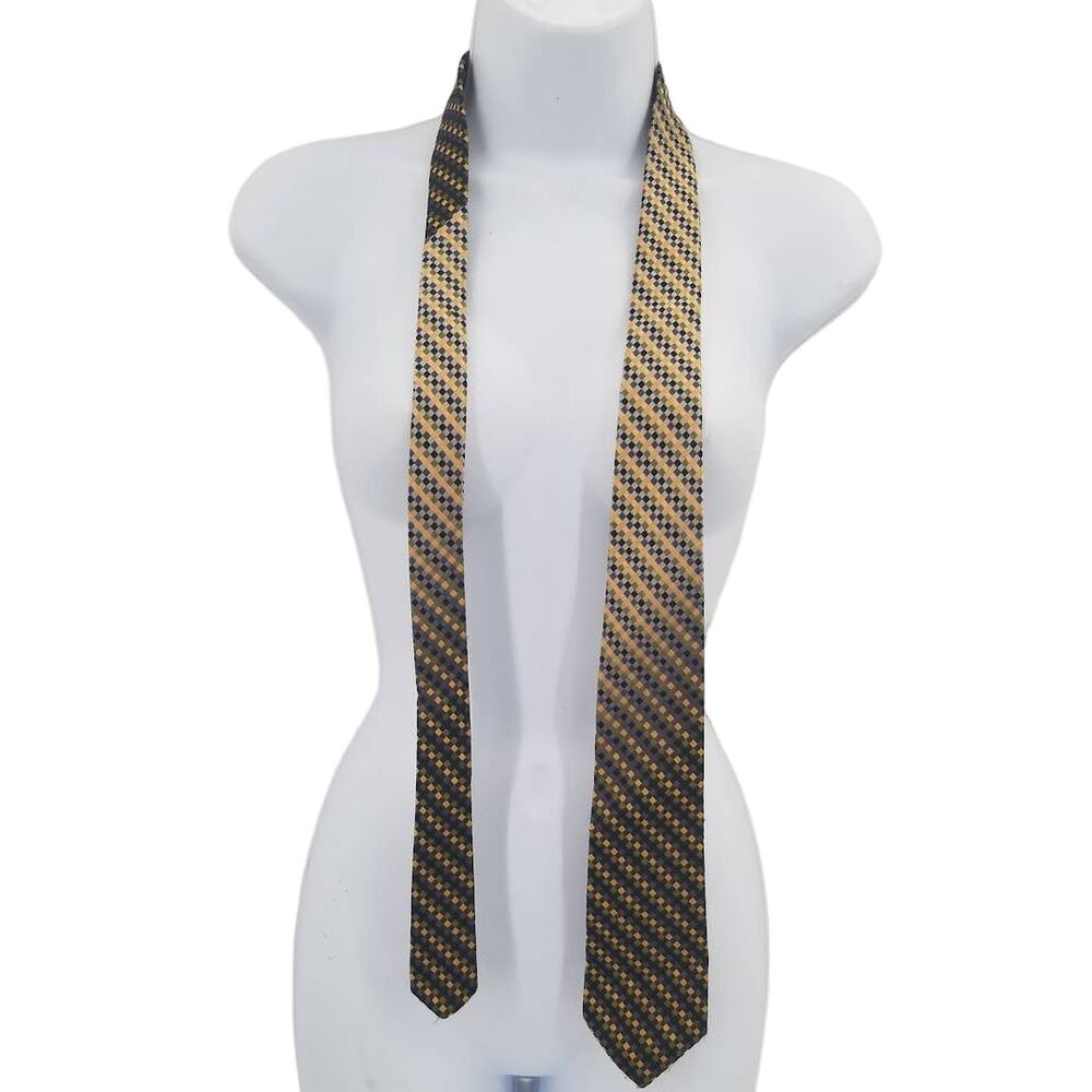 Vintage Beau Brummel Optical Illusion metallic Men's Neck Tie Necktie Multicolor